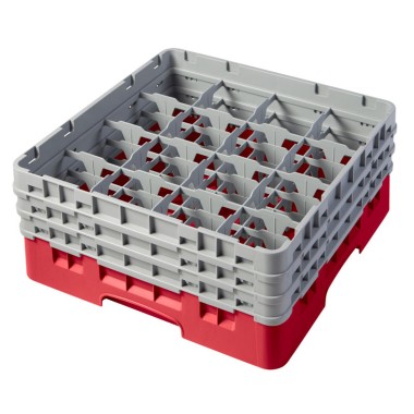 Dbmark - Casier de lavage haut max 17.4 cm - 50 x 50 x 22.5 cm - Rouge - Lot de 3 - 16S638163