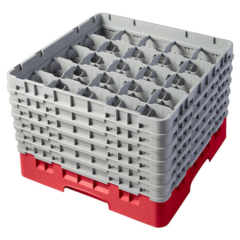 Dbmark - Casiers de lavage - 25 cases à verres haut max 29.8 cm - 50 x 50 x 34.9 cm - Rouge - Lot de 2 - 25S1114163