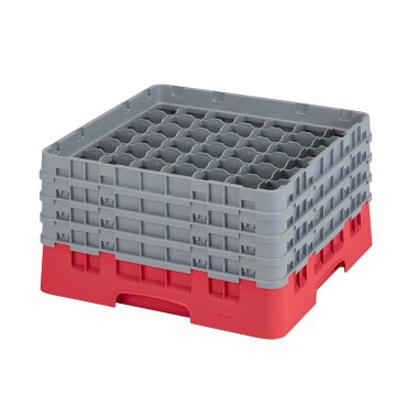 Dbmark - Casiers de lavage - 49 compartiments verres - Haut max 21.5 cm - 50 x 50 x 26.7 cm - Rouge Rosé - Lot de 2 - 49S800163