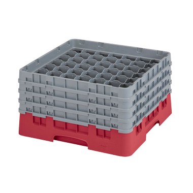 Dbmark - Casiers de lavage - 49 compartiments verres - Haut max 21.5 cm - 50 x 50 x 26.7 cm - Groseille - Lot de 2 - 49S800416