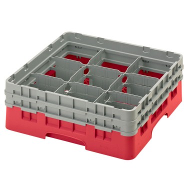Dbmark - Casiers de lavage - 9 compartiments verres - Haut max 13.3 cm - 50 x 50 x 18.4 cm - Lot de 4 - 9S434163