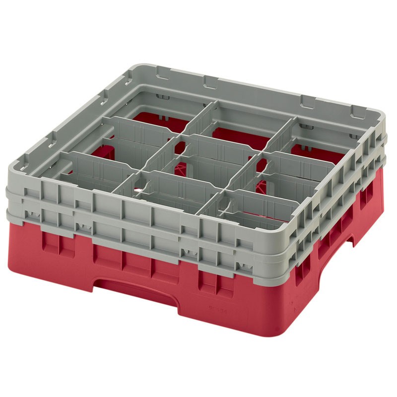 Dbmark - Casiers de lavage - 9 compartiments verres - Haut max 13.3 cm - 50 x 50 x 18.4 cm - Lot de 4 - 9S434416