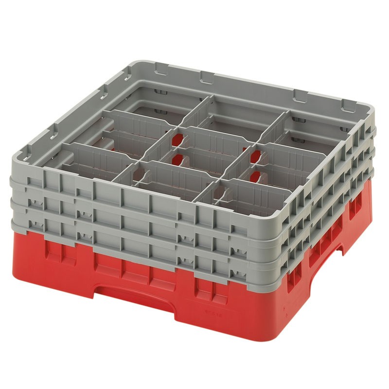 Dbmark - Casiers de lavage - 9 compartiments verres - Haut max 17.4 cm - 50 x 50 x 22.5 cm - Lot de 3 - 9S638163