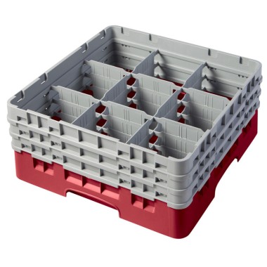 Dbmark - Casiers de lavage - 9 compartiments verres - Haut max 17.4 cm - 50 x 50 x 22.5 cm - Lot de 3 - 9S638416