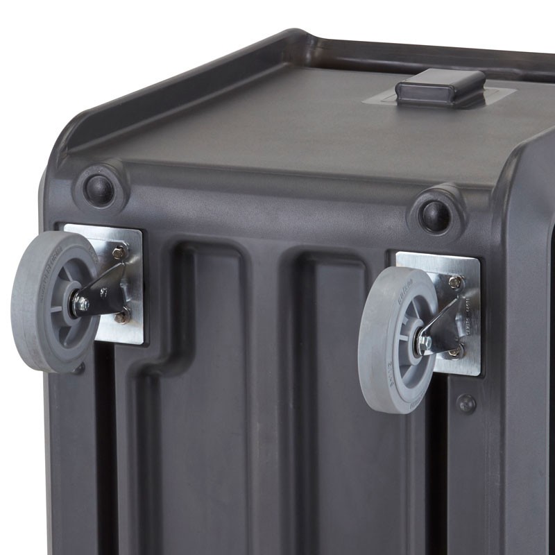 Dbmark - Chariot de service 2 roues fixes 2 pivotantes à frein - 60.3 x 105.4 x 94.3 cm - Gris Anthracite - SC337615