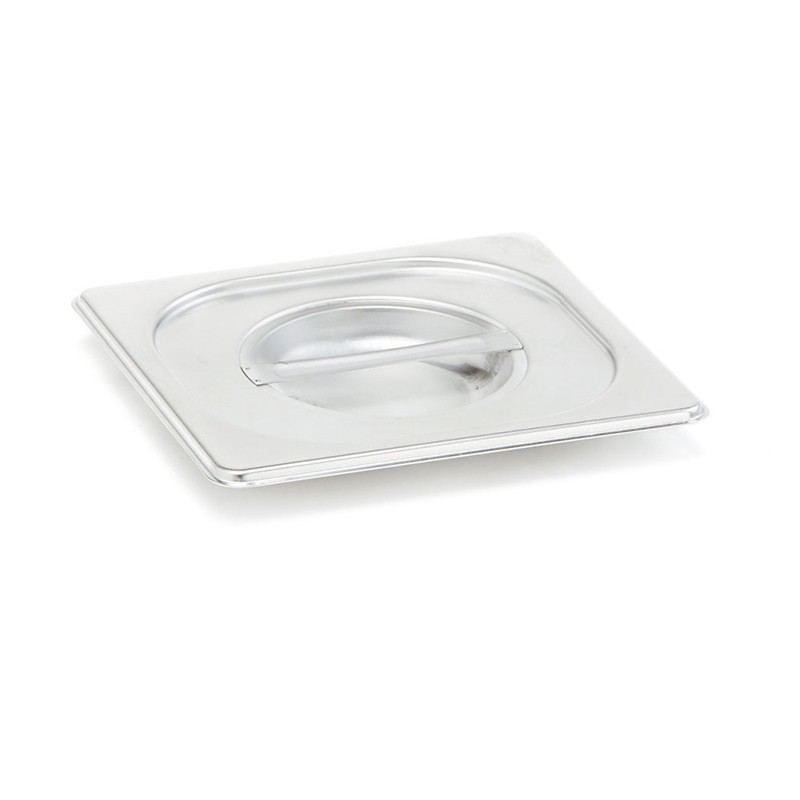 Dbmark - Couvercle plat GN 1/6 - 16.2 x 17.6 cm - Inox - Lot de 6 - GNL16000