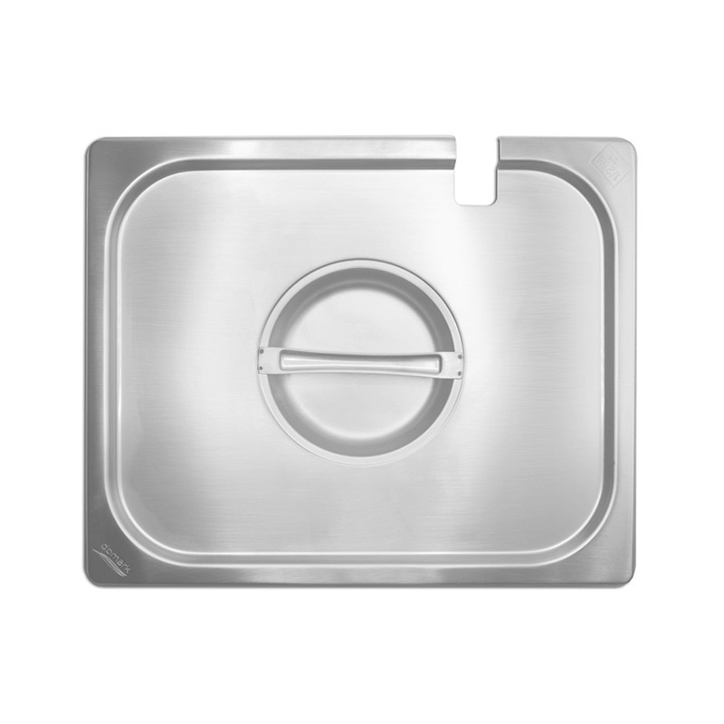 Dbmark - Couvercle à encoche GN 1/2 - 32.5 x 26.5 cm - Inox - Lot de 6 - GNLN12000
