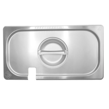 Dbmark - Couvercle à encoche GN 1/3 - 32.5 x 17.6 cm - Inox - Lot de 6 - GNLN13000