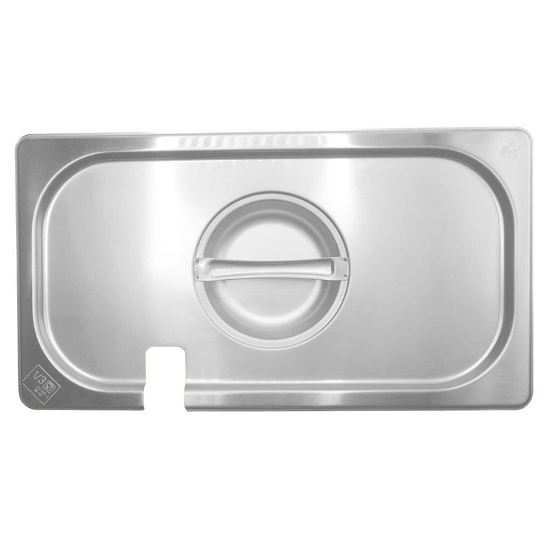 Dbmark - Couvercle à encoche GN 1/3 - 32.5 x 17.6 cm - Inox - Lot de 6 - GNLN13000