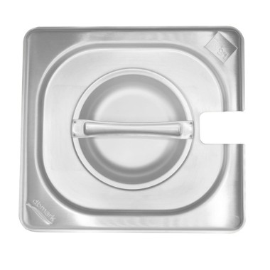 Dbmark - Couvercle à encoche GN 1/6 - 16.2 x 17.6 cm - Inox - Lot de 6 - GNLN16000