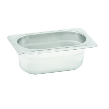 Dbmark - Bac GN 1/9 100mm - 10.8 x 17.6 x 10 cm - Inox - Lot de 6 - GNP19100