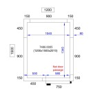 COMBISTEEL - Chambre froide avec groupe négatif 1200x1500x2010