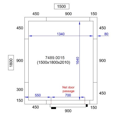 COMBISTEEL - Chambre froide avec groupe négatif 1500x1800x2010