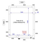 COMBISTEEL - Chambre froide avec groupe négatif 1500x1800x2010
