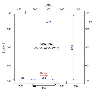 COMBISTEEL - Chambre froide positive/negative 2400x2400x2200