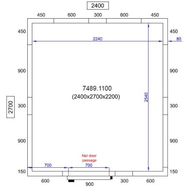 COMBISTEEL - Chambre froide positive/negative 2400x2700x2200