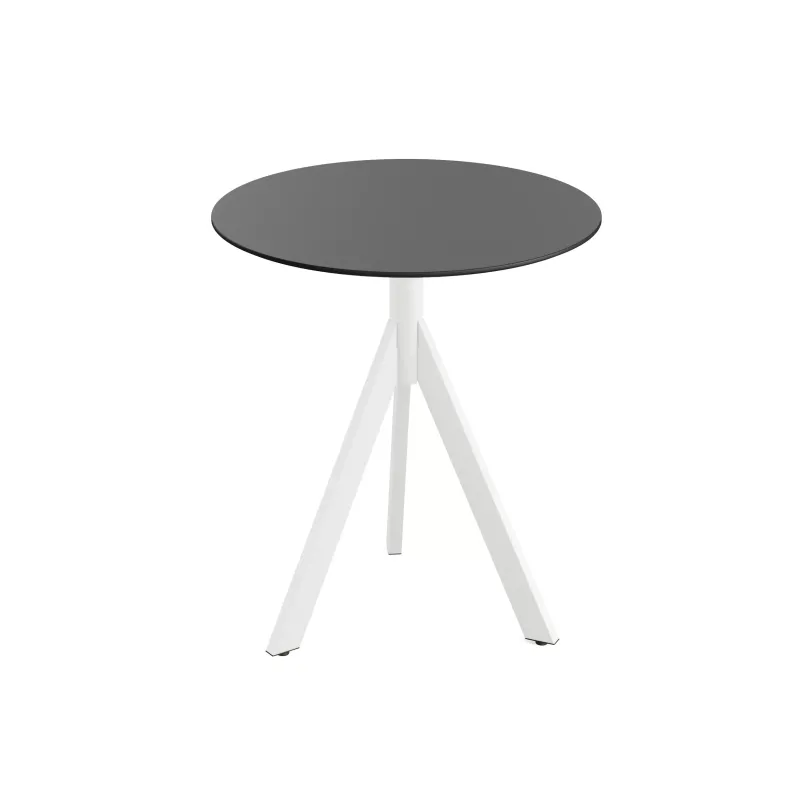 Table de bistrot ronde 700 mm - Pied blanc pliable - Veba