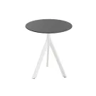 Table de bistrot ronde 700 mm - Pied blanc pliable - Veba