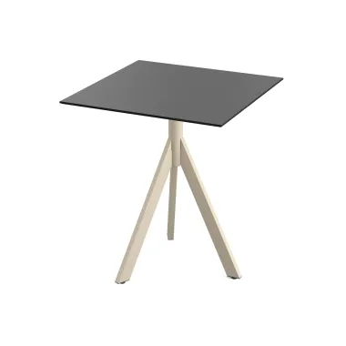 Table de bistrot carrée 700 x 700 - Pied pliable sable - Veba