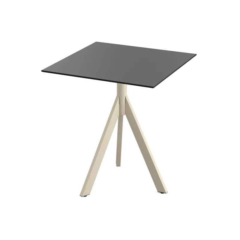 Table de bistrot carrée 700 x 700 - Pied pliable sable - Veba