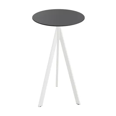 Mange debout rond 700 mm - Pied pliant blanc - Veba