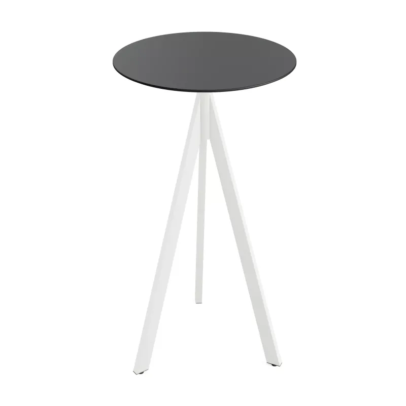 Mange debout rond 700 mm - Pied pliant blanc - Veba