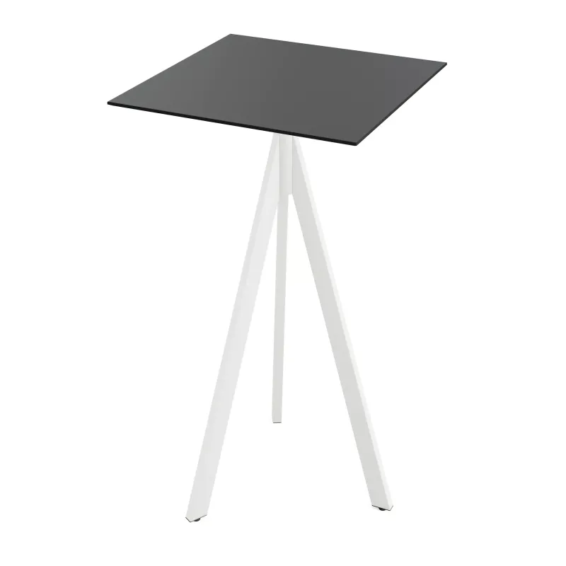 Mange debout carré 700 x 700 - Pied pliable blanc 1100 mm - Veba