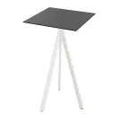 Mange debout carré 700 x 700 - Pied pliable blanc 1100 mm - Veba