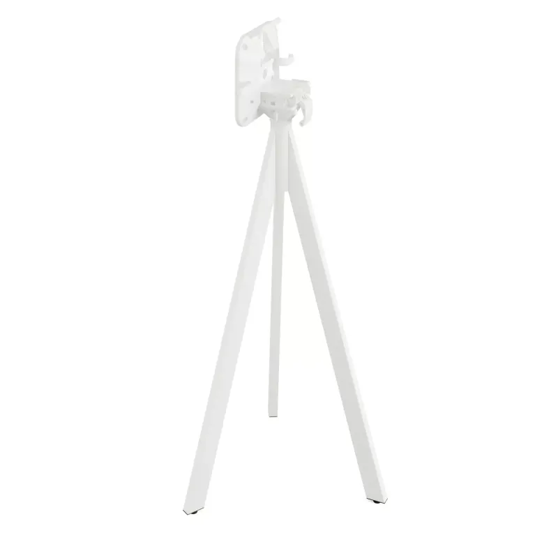 Mange debout carré 700 x 700 - Pied pliable blanc 1100 mm - Veba