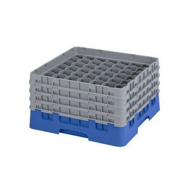 Casiers de lavage - 49 compartiments verres - Haut max 21.5 cm - 50 x 50 x 26.7 cm - Vert Turquoise - Lot de 2 - Cambro
