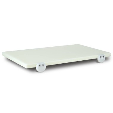 Planche découpe - PE - 500x300x15mm - Blanc - Pain/Fromage - Antidérapant - ShopDesChefs