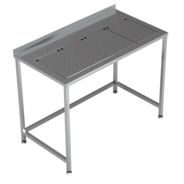 Combisteel - Table inox avec bac égouttage - 1200 x 650