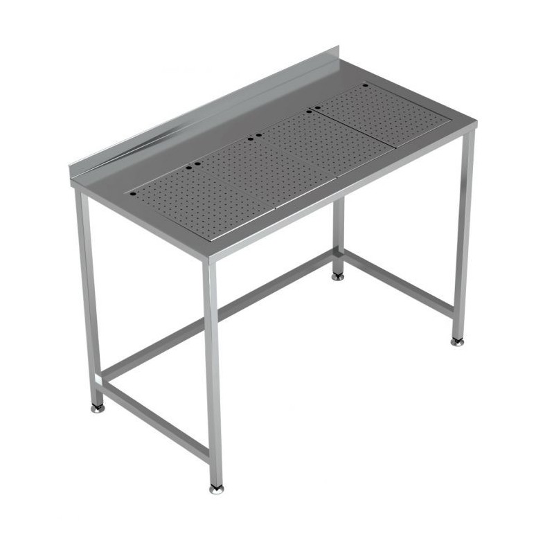 Combisteel - Table inox avec bac égouttage - 1200 x 650