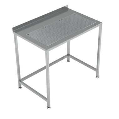 Combisteel - Table inox avec bac égouttage intégré - 1000 x 650