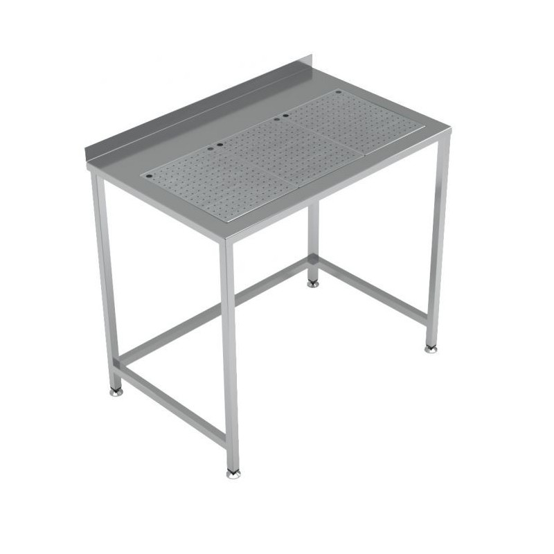 Combisteel - Table inox avec bac égouttage intégré - 1000 x 650