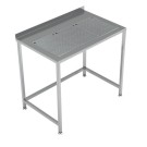Combisteel - Table inox avec bac égouttage intégré - 1000 x 650