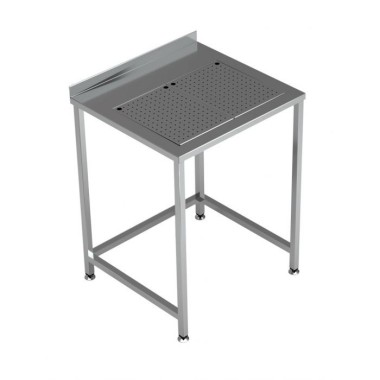 Combisteel - Plan de travail - Egouttoir intégré - 700 x 650