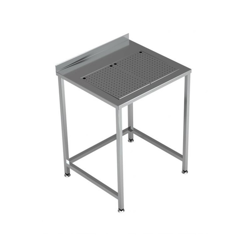 Combisteel - Plan de travail - Egouttoir intégré - 700 x 650