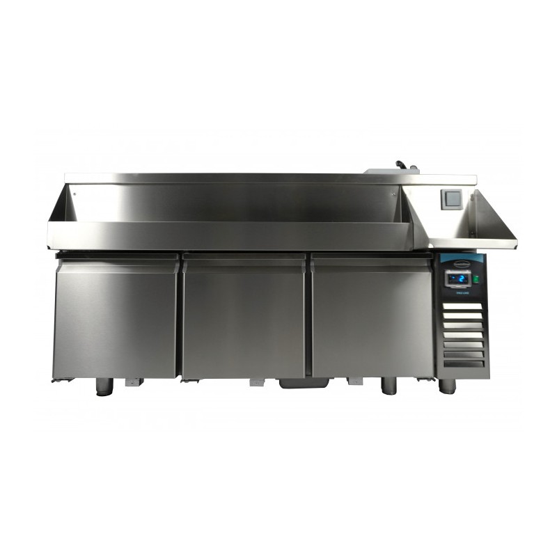 Combisteel - Table réfrigérée 3 portes avec bar à cocktails