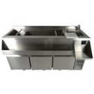 Combisteel - Table réfrigérée 3 portes avec bar à cocktails