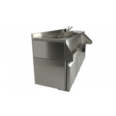 Combisteel - Table réfrigérée 3 portes avec bar à cocktails