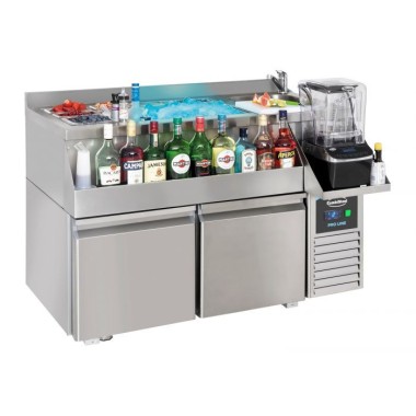 Combisteel - Table réfrigérée avec bar à cocktails - 2 portes pleines