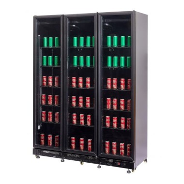 Combisteel - Armoire réfrigérée positive 3 portes verre noir chauffantes