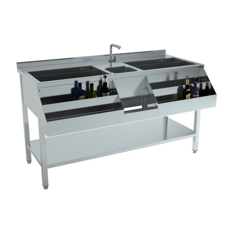 Combisteel - Bar à cocktails en inox - 1600 mm