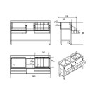 Combisteel - Bar à cocktails en inox - 1600 mm