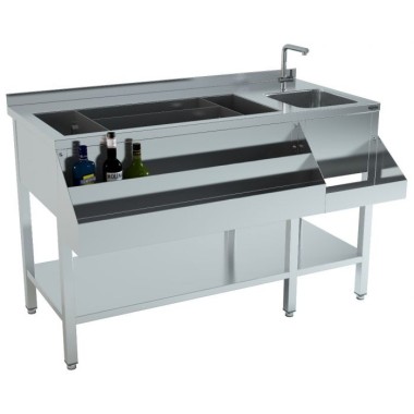 Combisteel - Bar à cocktails en inox - 1400 mm