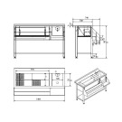 Combisteel - Bar à cocktails en inox - 1400 mm