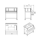 Combisteel - Bar à cocktails sans évier - 900 mm