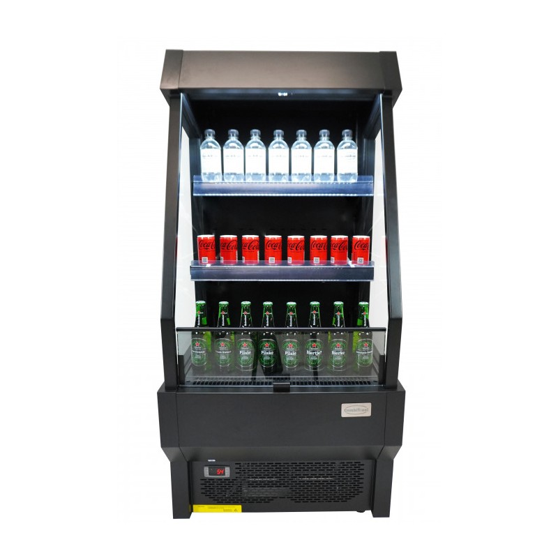 Combisteel - Vitrine réfrigérée professionnelle 165 litres - Noir