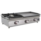 Plancha à gaz 60 cm en acier de 15 mm + brûleur 6 kW - Arilex